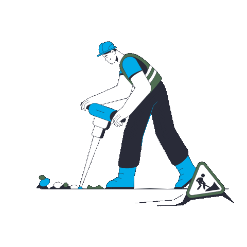 Animated icon of drilling in the ground