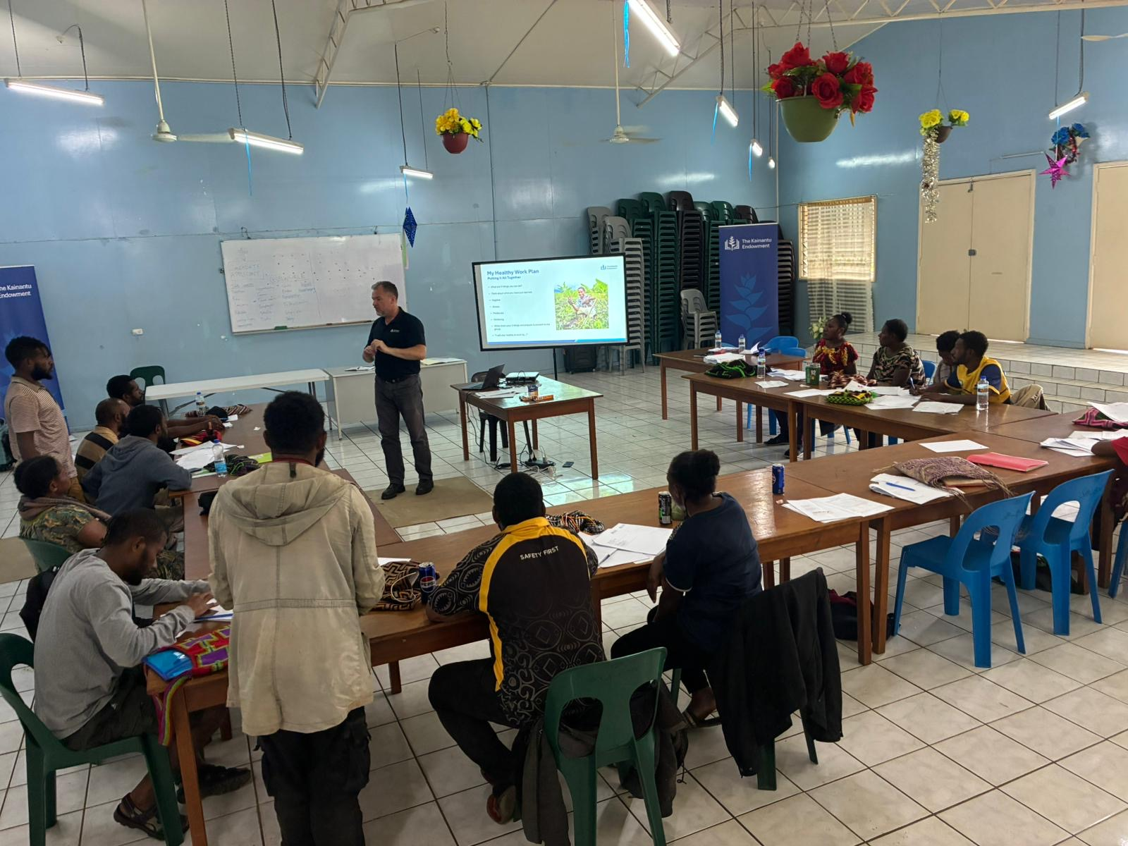 Papua New Guinea classroom and students